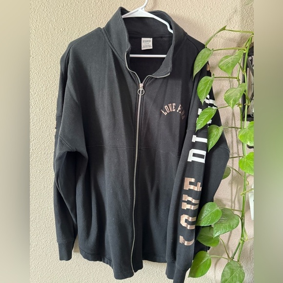 PINK Victoria's Secret Sweaters - Pink by Victoria secret zip up sweater varsity